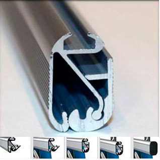 Алюминиевый защелкивающийся баннерный профиль для мобайлов - длина до трех метров