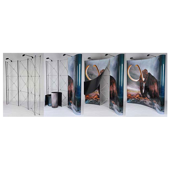 Мобильный стенд Pop-Up изогнутый магнитный