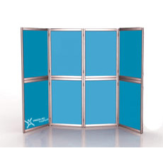 Образец оформления выставочного пространства планшетными стендами Foldup