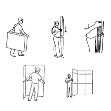 Схема сборки планшетного рекламного стенда Foldup из рамок