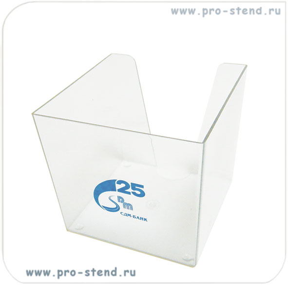 Кубарик прозрачный бесцветный с логотипом