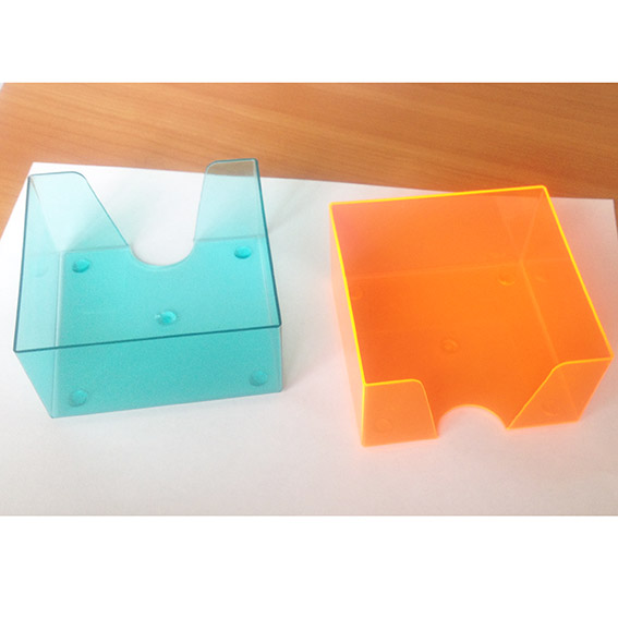 Кубарик прозрачный тонированный, 9*9 см. без бумажного блока