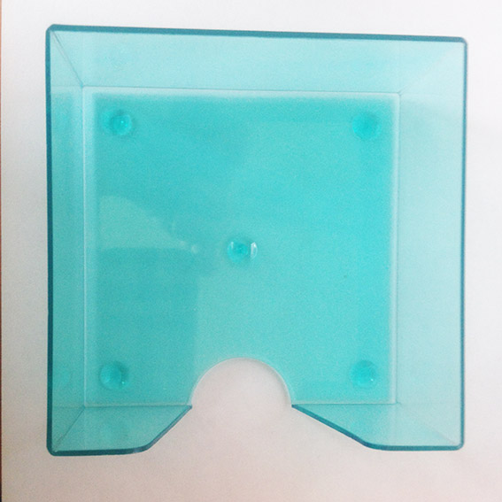 Кубарик прозрачный цветной тонированный, 9*9 см. вид сверху