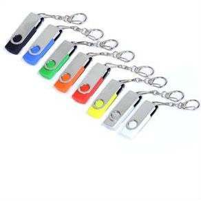 Флеш-накопитель в металлическом корпусе с пластиковыми вставками.