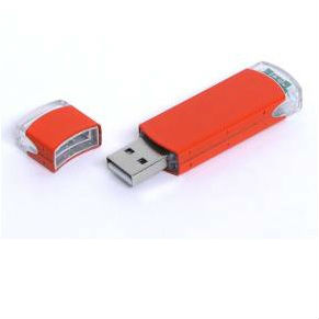 Оранжевая флешка в открытом состоянии.