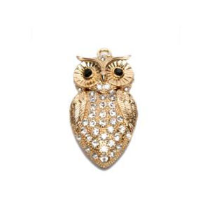 Необычный подарок в виде флешки-совы со стразами