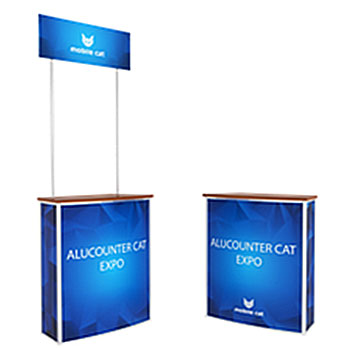 Промостойка с фризом ALUCOUNTER CAT EXPO.