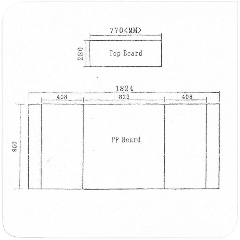 Размеры элементов промостойки для подготовки макета