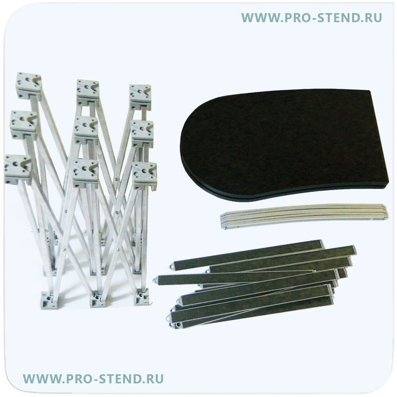 Стойка-ресепшен в разобранном виде.