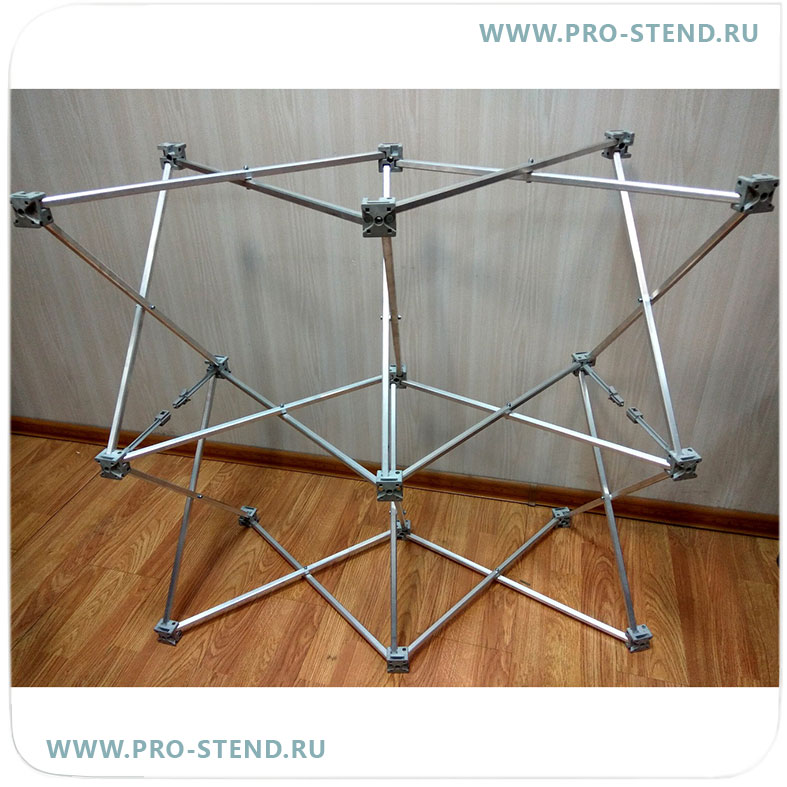 Инструкция по сборке стола-ресепшен: Разложите решетку