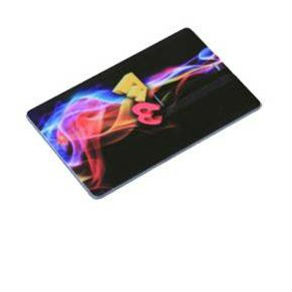 Флешка-визитка с нанесением логотипа - полноцветная печать