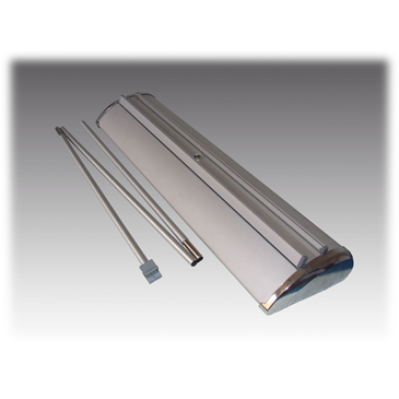 Двухсторонний каплевидный рекламный стенд ролл-ап.