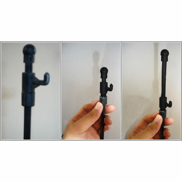 регулировка натяжения баннера с помощью регулировки по высоте крепежных элементов